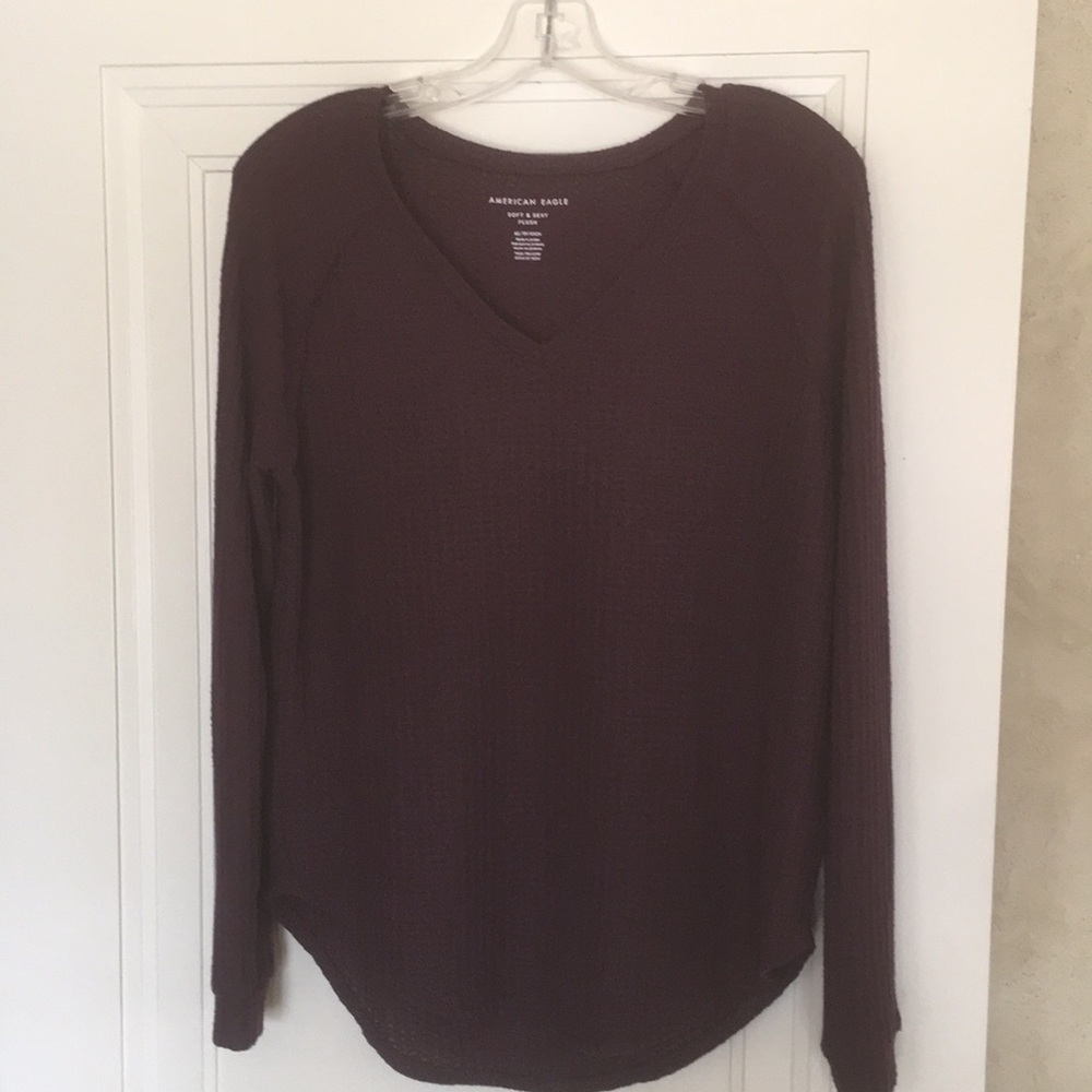 NWOT AEO Soft & Sexy Plush Top Purple Size XS